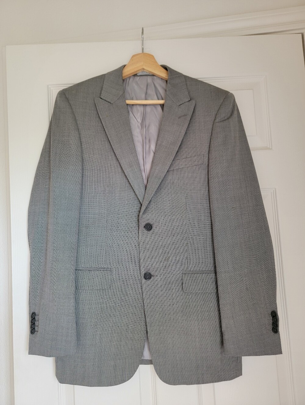 Italia Collezioni Men's Gray 100% Wool Blazer Size 36R